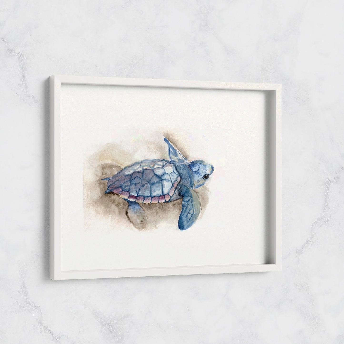 Baby Sea Turtle in Sand - Art Print