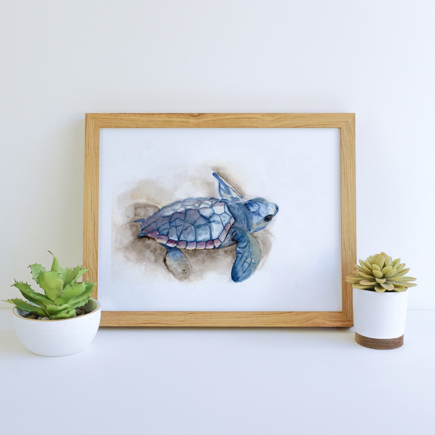 Baby Sea Turtle in Sand - Art Print