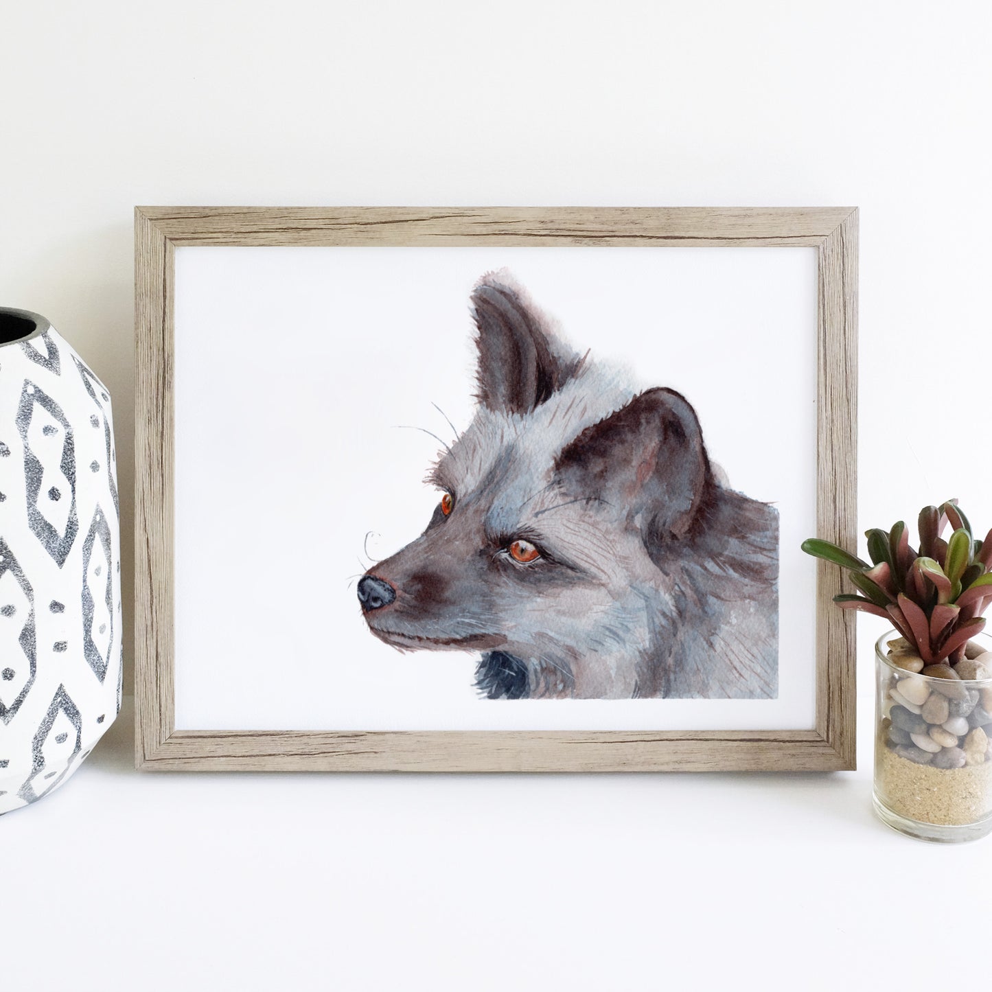 Black Fox Art Print