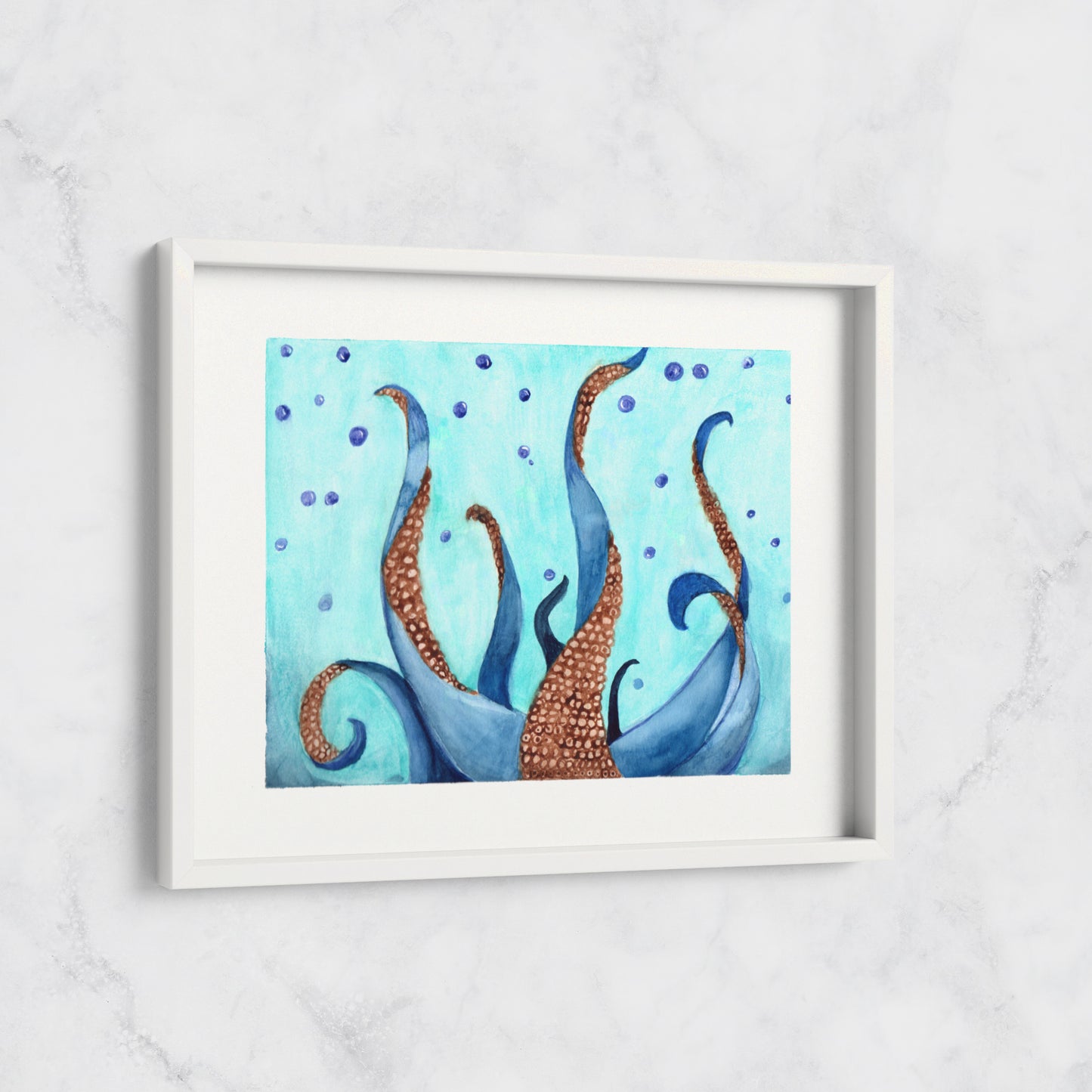 Tentacles in Watercolour Art Print