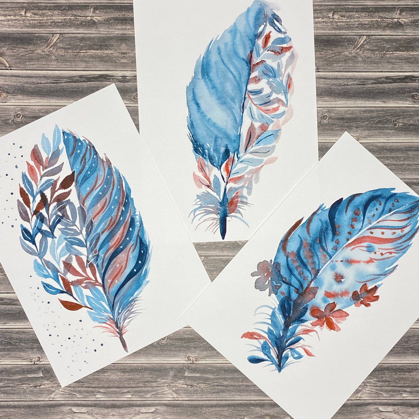 Feather Trio Art Prints