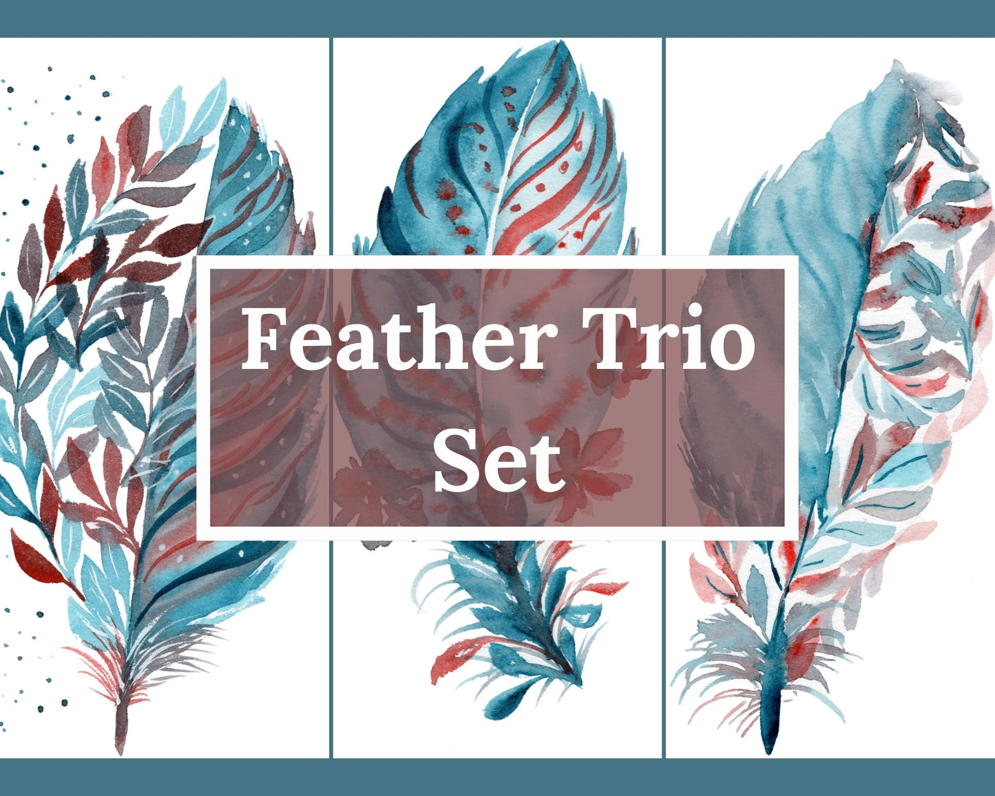 Feather Trio Art Prints