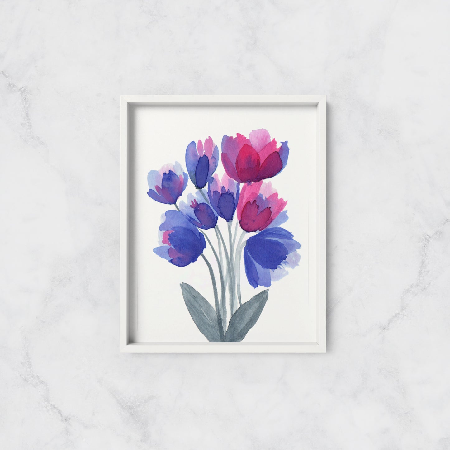 Pink and Purple Flower Art Print