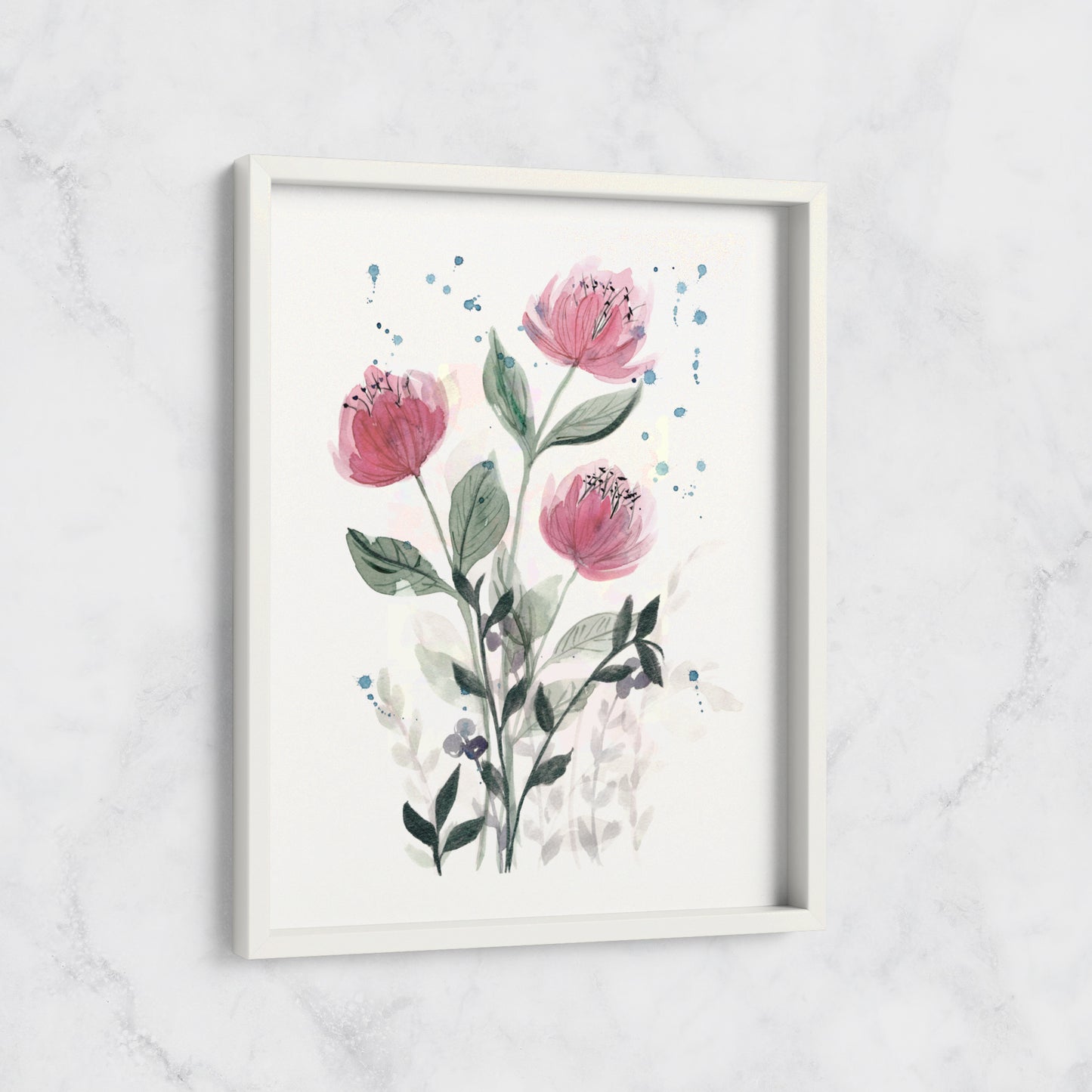 Loose Pink Flowers - Print