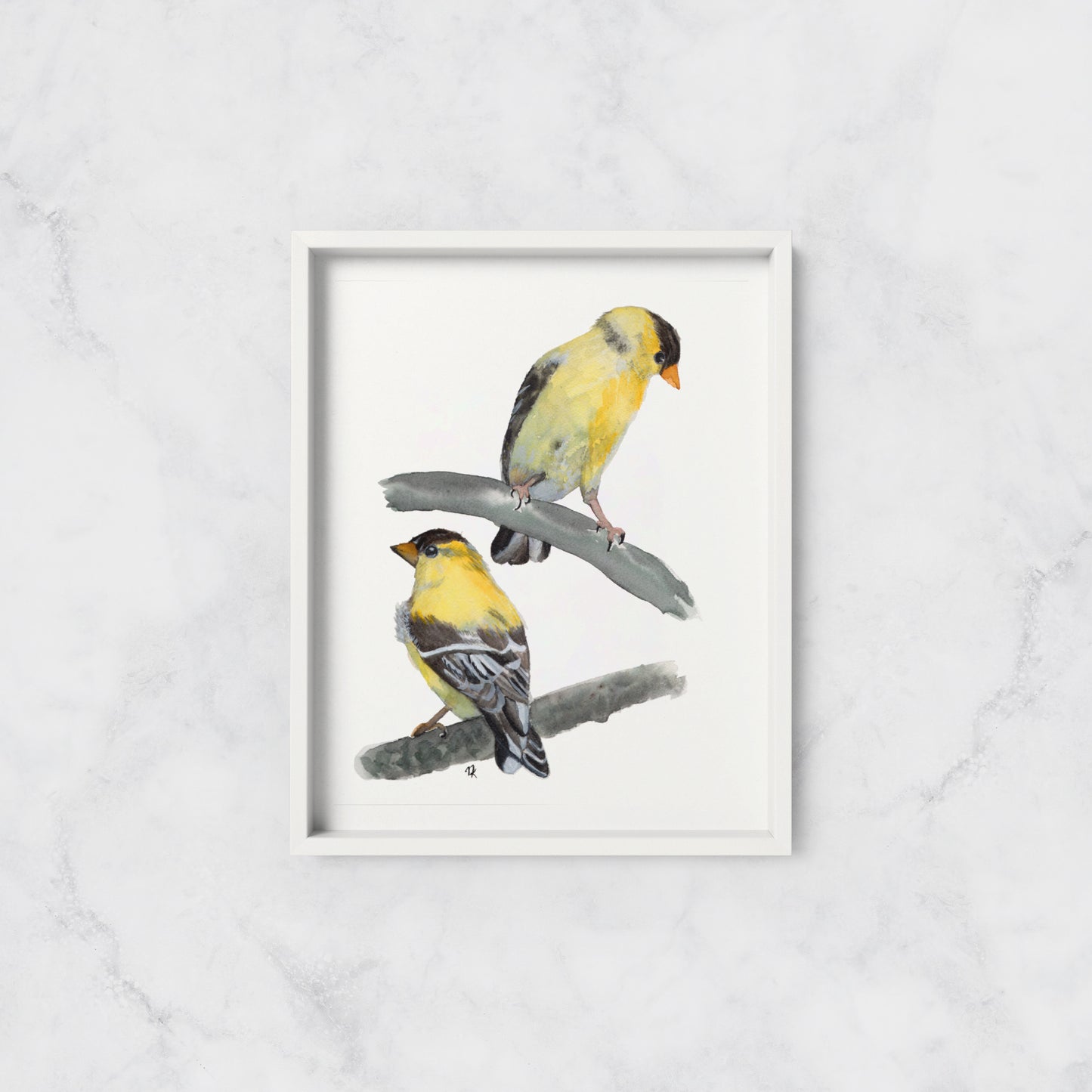"Enjoy the Moment" Gold Finches - Print