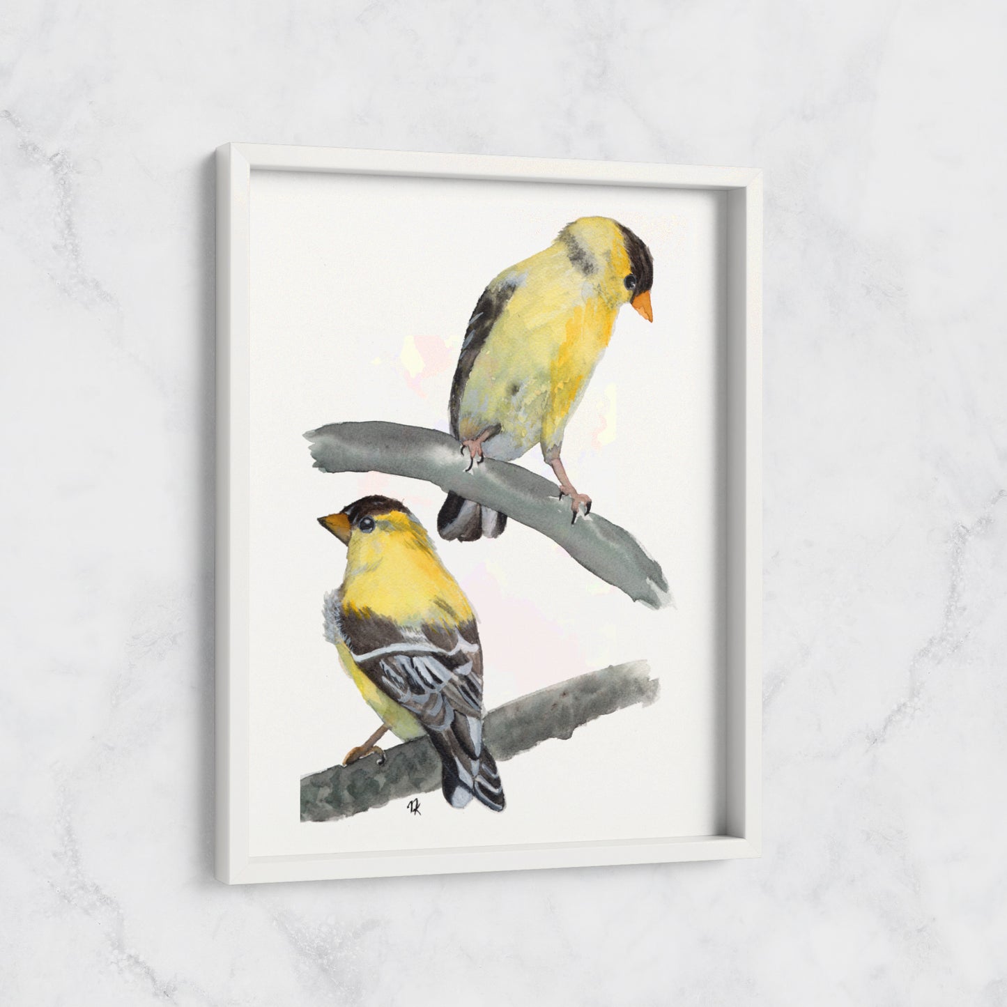 "Enjoy the Moment" Gold Finches - Print