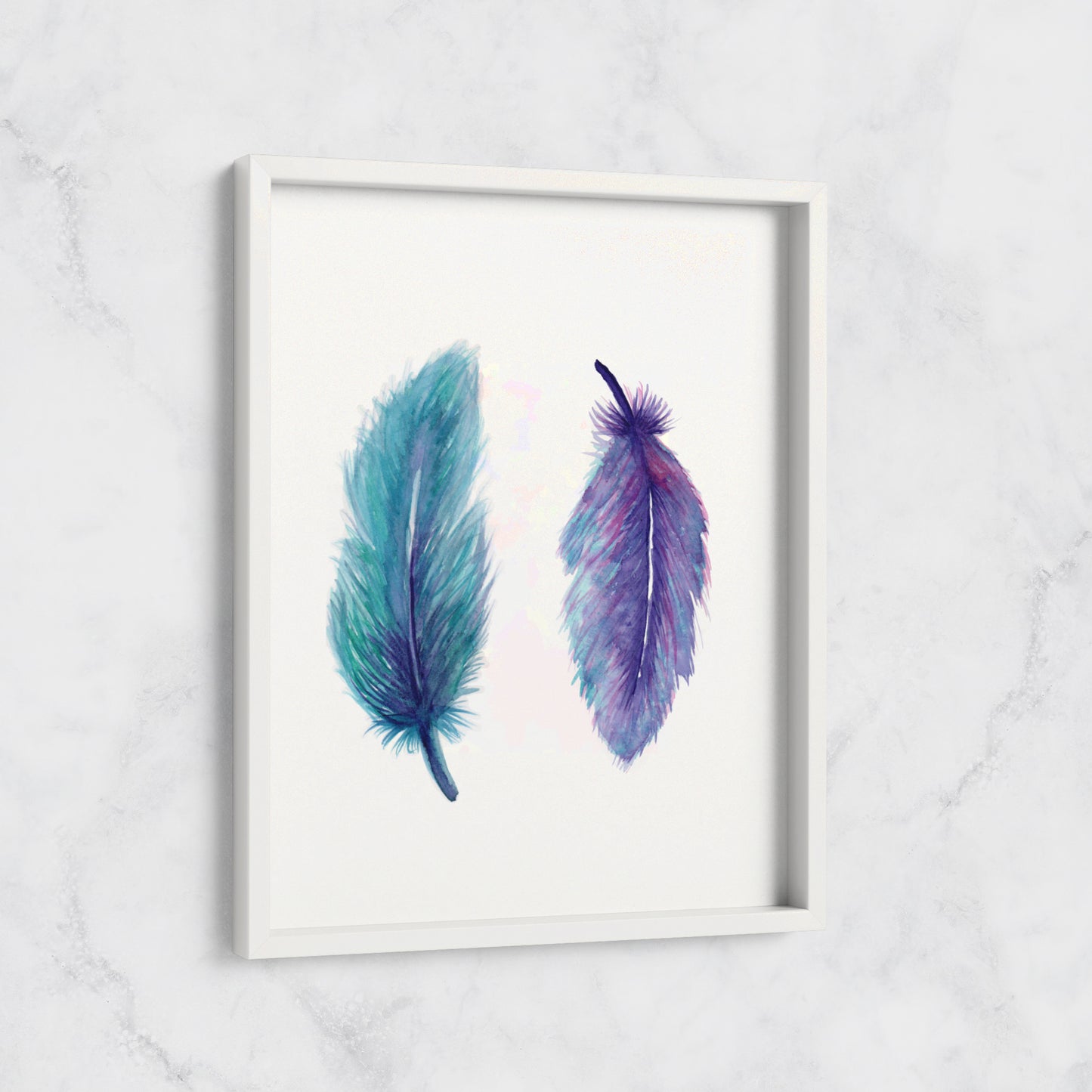 Twin Feathers Art Print