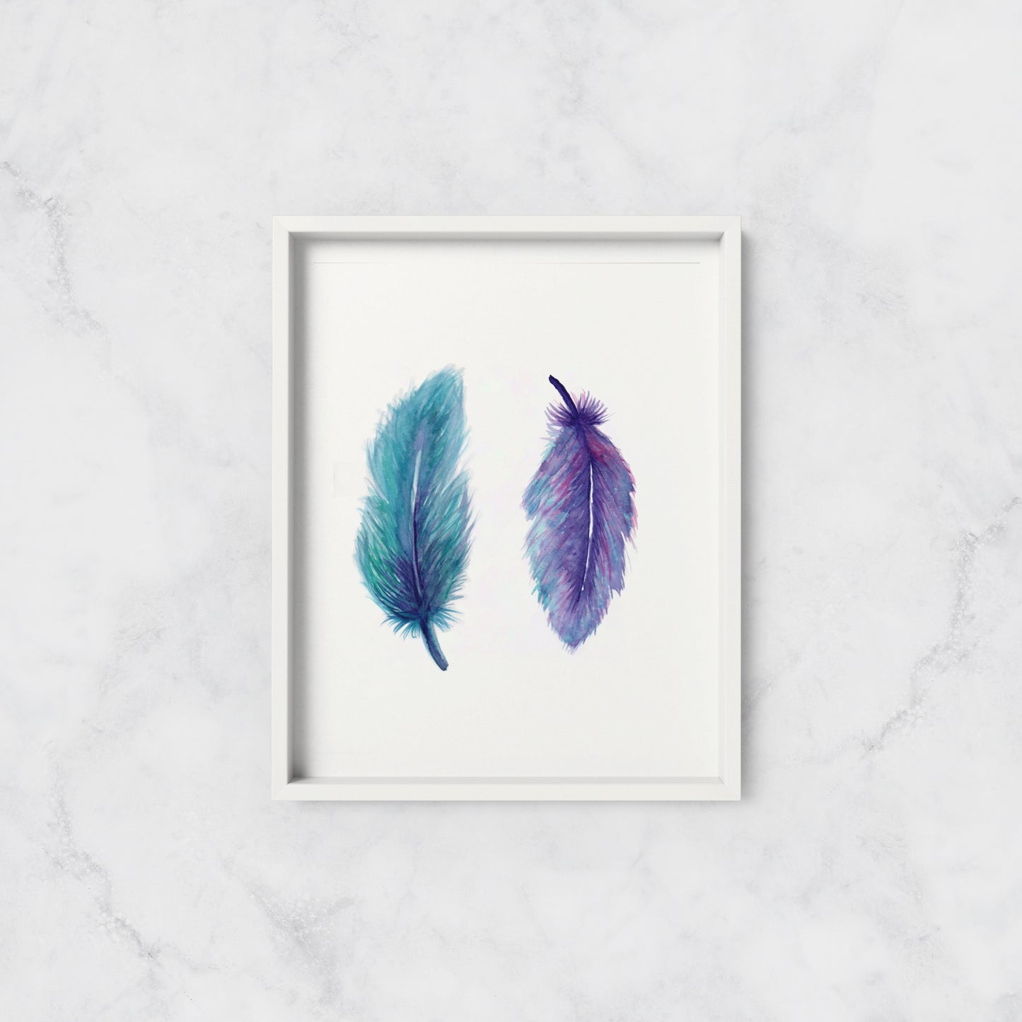 Twin Feathers Art Print
