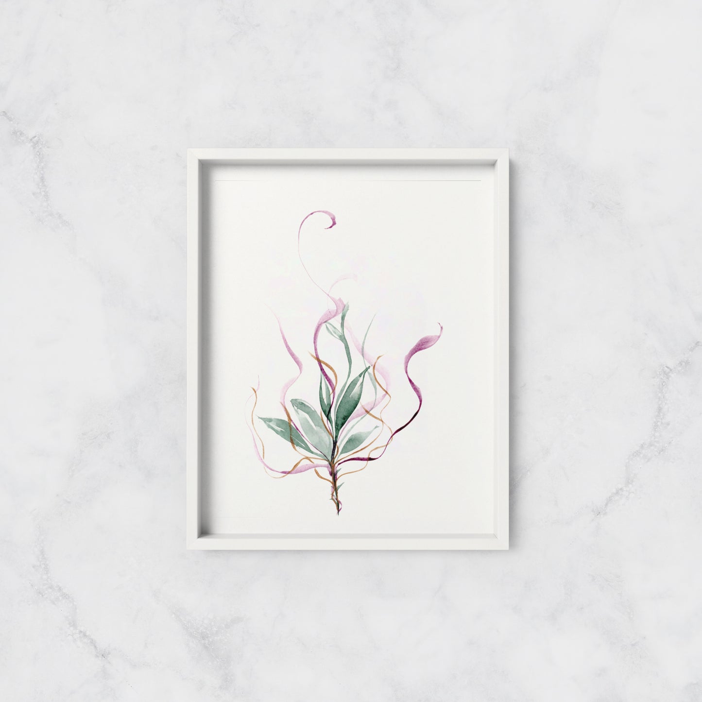 Leaves and Ribbon - Print