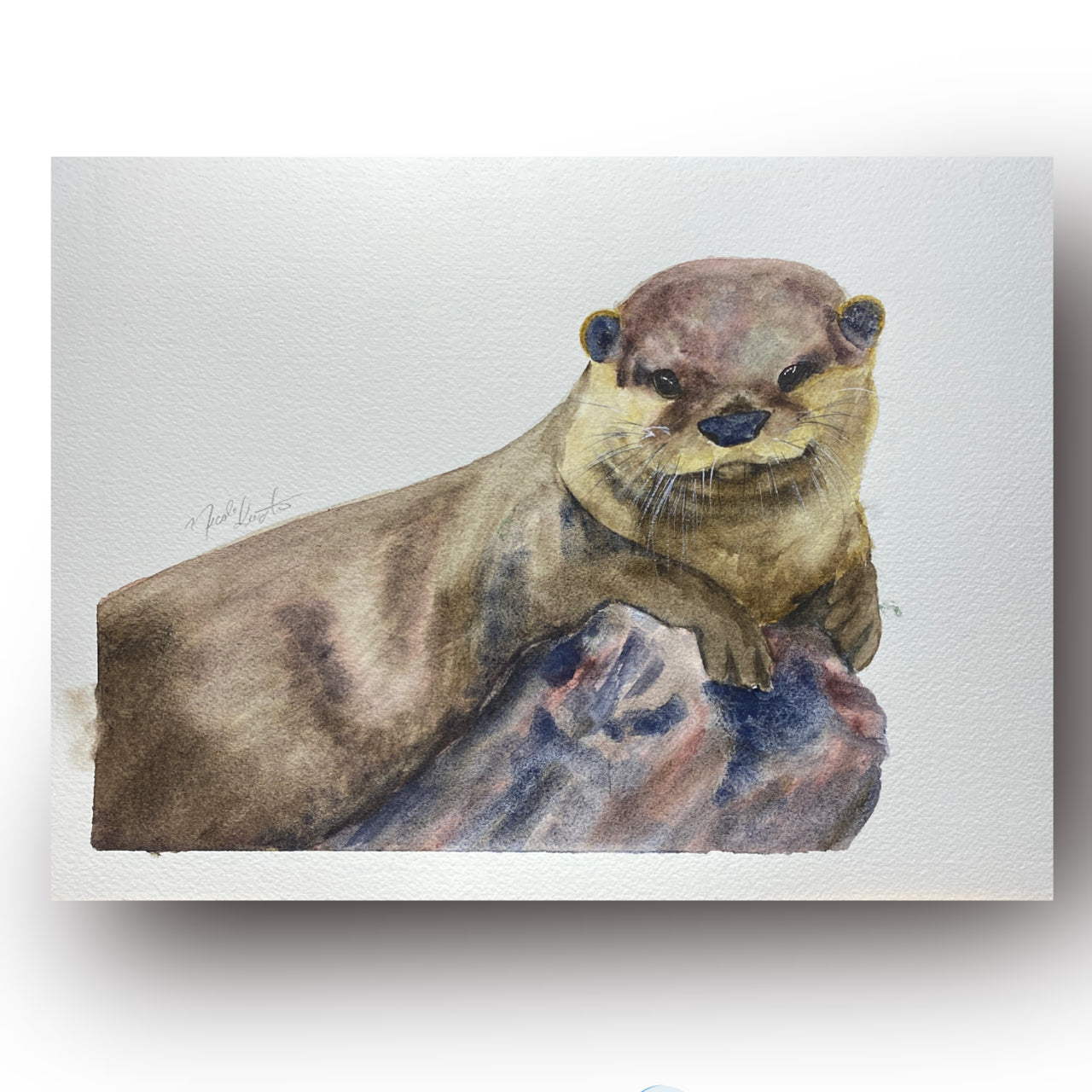 Otter Original Watercolour Painting