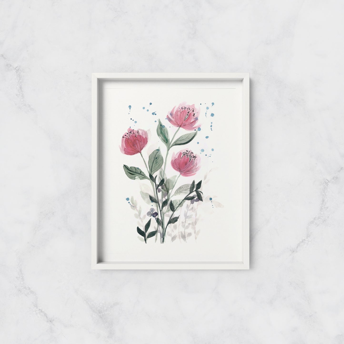 Loose Pink Flowers - Print