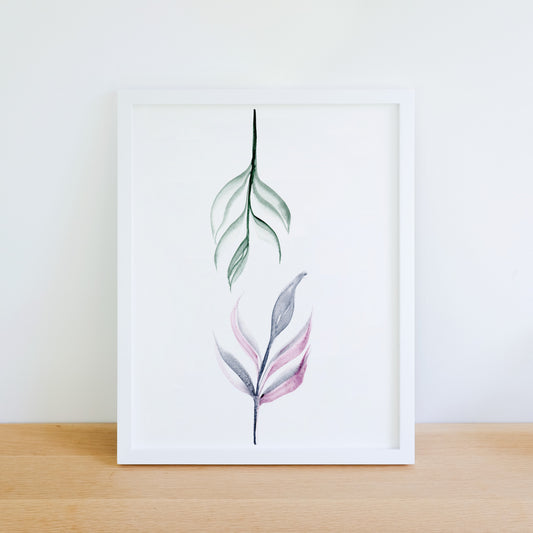 Twin Leaves - Print